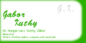 gabor kuthy business card